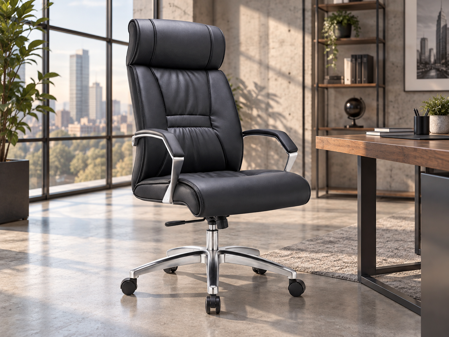 SILLA GIRATORIA GERENCIAL MOD. BONNO RESPALDO ALTO - Imagen 2